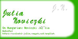 julia noviczki business card